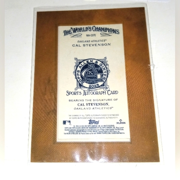 Cal Stevenson Rookie Card Autograph Topps Allen & Ginter 2023 #MA-CSTE - Picture 2 of 2